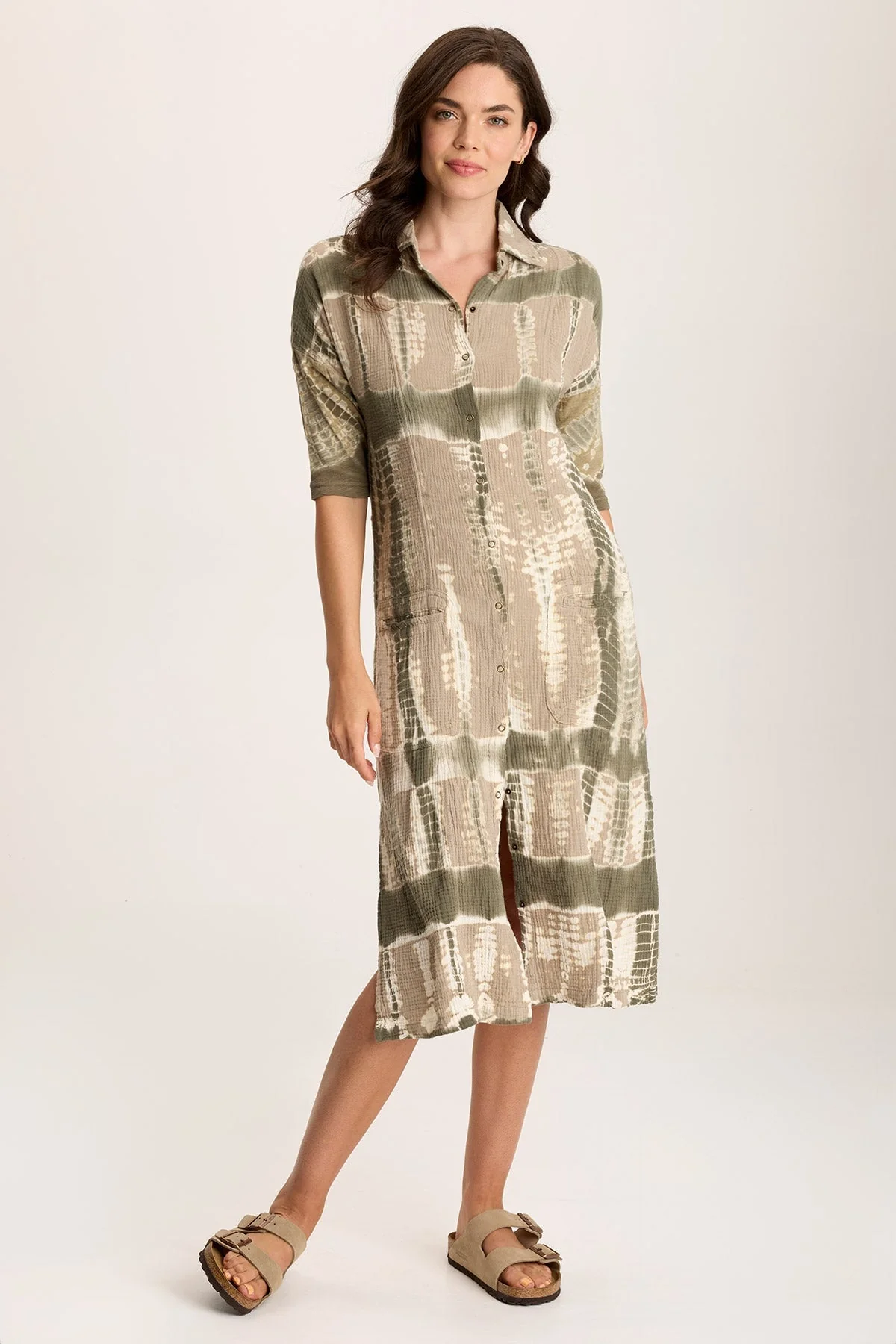 Hogue Gauze Duster Dress with Snap Front - Easypint