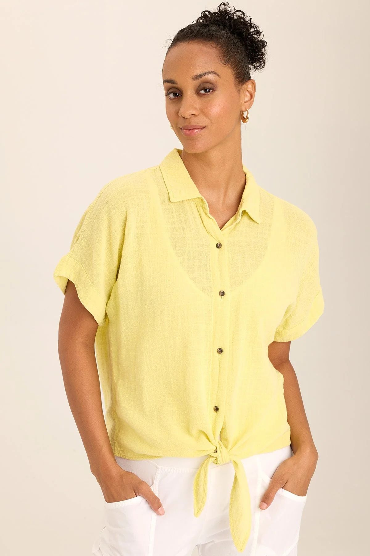 Gauze Teagan Tie Top - Easypint