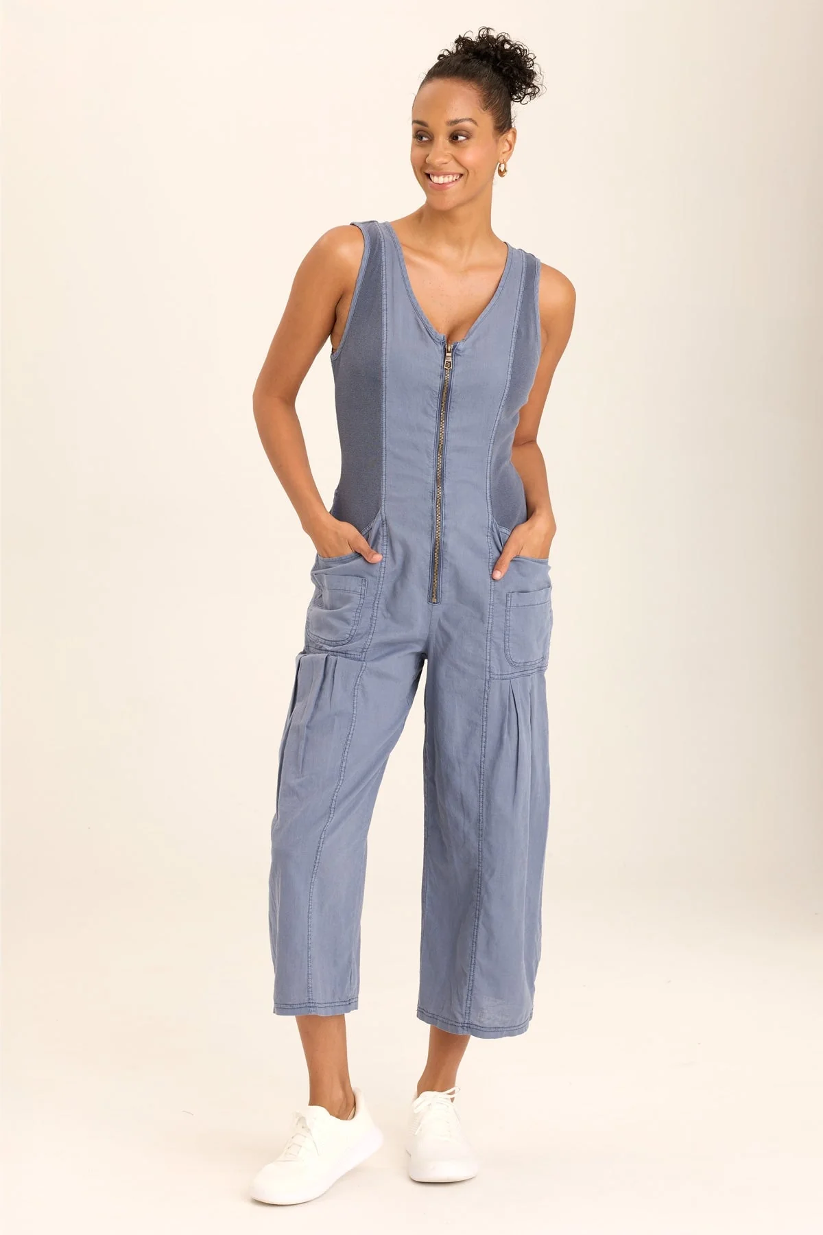 Macgowan Linen Cargo Tank Jumpsuit - Easypint