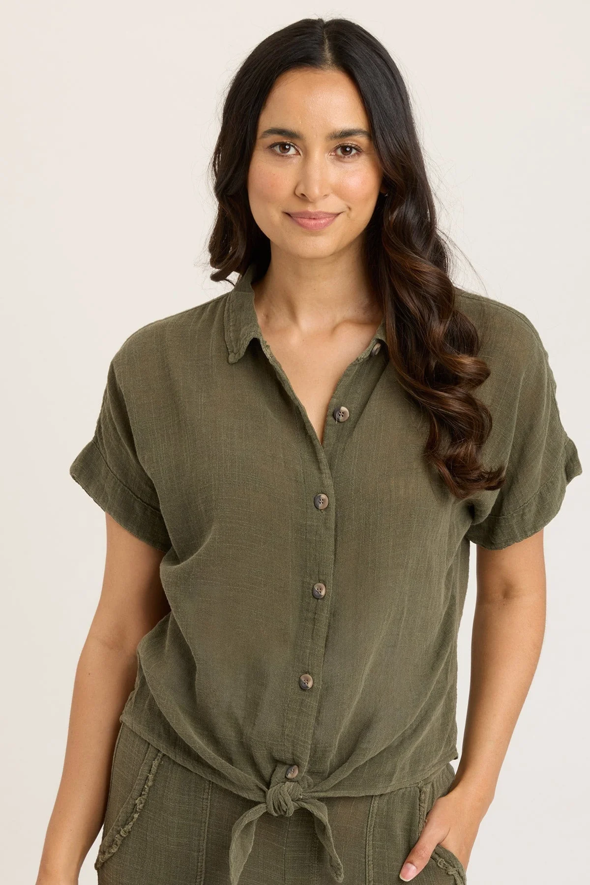 Gauze Teagan Tie Top - Easypint