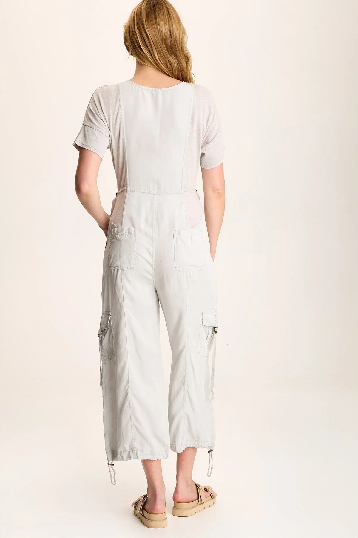 Naveen Short Sleeve Twill Banded Jumpsuit - Easypint